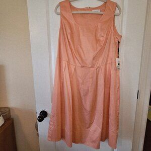 Calvin Klein Peach Midi Dress NWOT